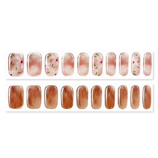 双11新款秋冬爆款【追光猫眼】UV凝胶美甲贴半烤指甲贴照灯变硬