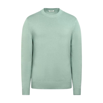 Suitsupply绿色棉圆领针织衫