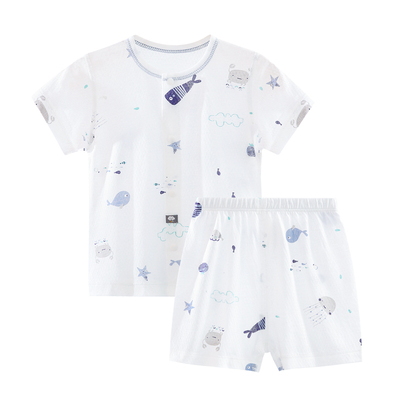 aengbay婴儿短袖套装竹纤维睡衣