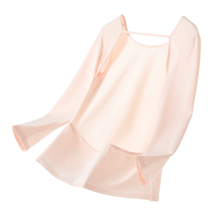 三伏天晒背衣专用女晒太阳神器纯棉长袖露背背心上衣衣服户外装备