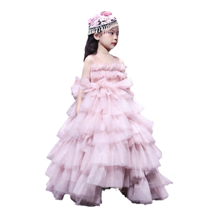 女童礼服公主裙高端走秀儿童轻奢小众晚礼服女孩主持人钢琴演出服