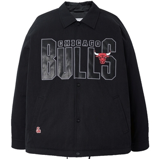 杰克琼斯NBA联名公牛队2025年冬季款羽绒服男装百搭外套225423047