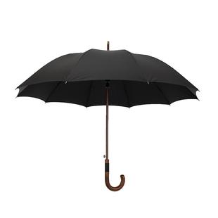 Greenstone意见木质10骨弯柄雨伞长柄伞男复古商务英伦高端晴雨伞