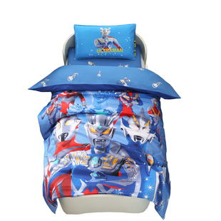 奥特曼幼儿园被子三件套纯棉男孩儿童床上用品全棉宝宝午睡六件套