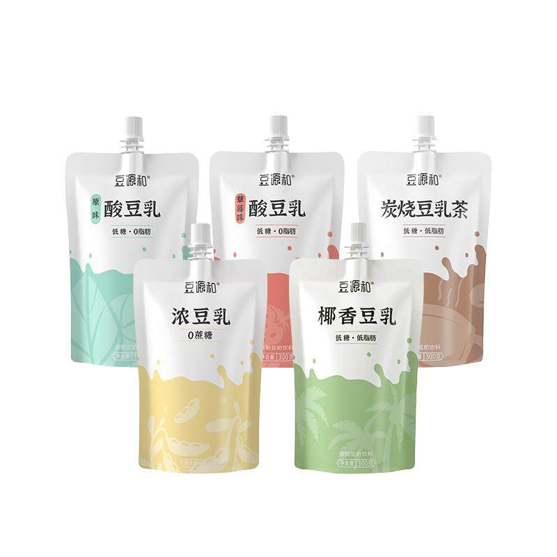 豆源和豆乳低糖低脂早餐豆奶植物蛋白饮品营养好吸收300g*12袋