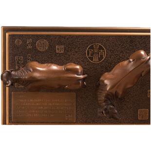 朱炳仁铜五牛积福五牛图访美礼品 家居装饰铜摆件