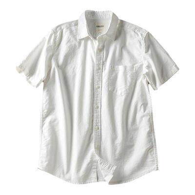日系复古休闲男士纯棉短袖衬衫