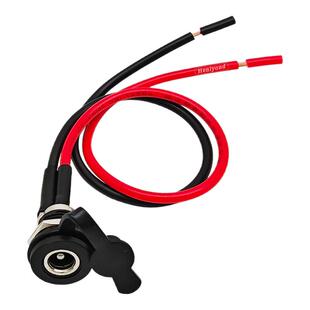 DC5.5*2.5/2.1电源公母插头 面板母座带线12V24V10A直流圆口插座