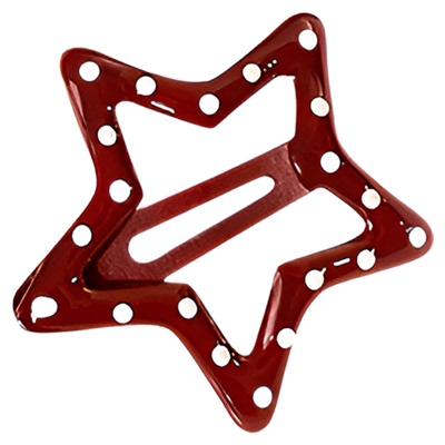 安可拉红色波点星星发夹刘海夹