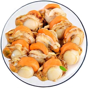 扇贝肉特大号新鲜速冻北城红贝长岛扇贝肉各大带黄黄无沙家庭商用