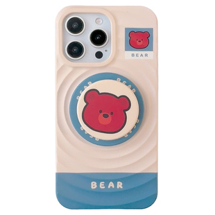 轻派ins奶乎乎小熊磁吸支架适用苹果17promax手机壳iphone16新款15pro女款14波漾13日韩风12卡通创意全包硬壳