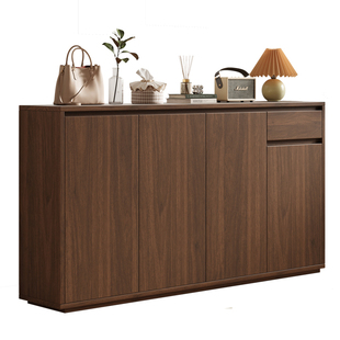 实木鞋柜家用室外过道电梯门口2025新款鞋架入户门外走廊用玄关柜