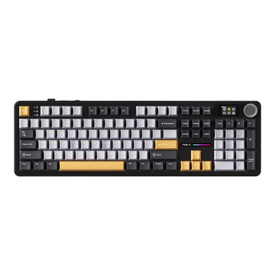 狼蛛F108pro客制化机械键盘无线三模电竞游戏专用办公侧刻热插拔
