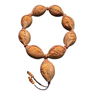 包衣九龙高端橄榄核手串男款盘玩核雕浅浮雕文玩精雕男士手链女款