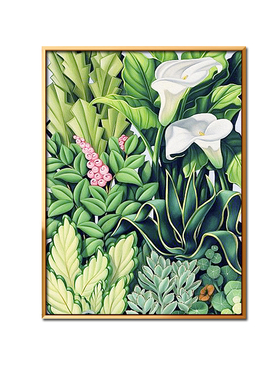免打孔绿植卫生间装饰画防水植物