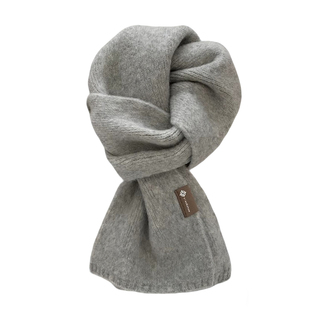 羊毛围巾2025新款冬季保暖女韩版氛围感百搭灰色学生情侣纯色围脖