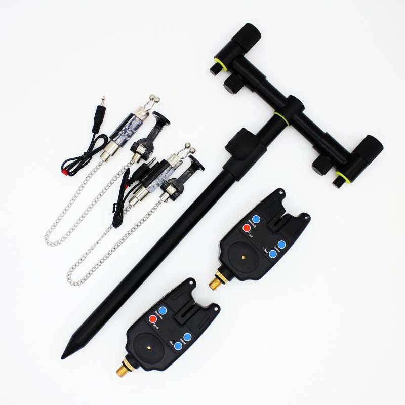 欧式库钓飞德钓铝合金支架套装炮台欧鲤钓报警器海竿横杆地插杆架