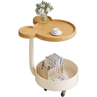 可移动茶几小推车现代创意沙发边几客厅极简简约置物架奶油风