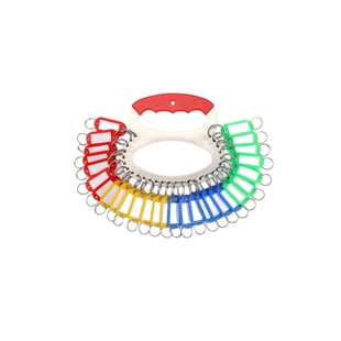 不锈钢钥匙盘收纳可标记中介钥匙环扣分类钥匙圈板锁匙牌串出租房