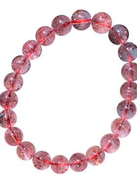 天然超七三圈手串水晶云母水晶女