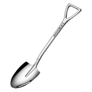 304不锈钢创意西瓜铁锹勺子儿童吃饭汤饭勺甜品酸奶挖勺家用汤匙