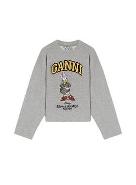 GANNI女装 迪士尼黛丝早秋趣味百搭休闲上衣长袖T恤 A1060036920