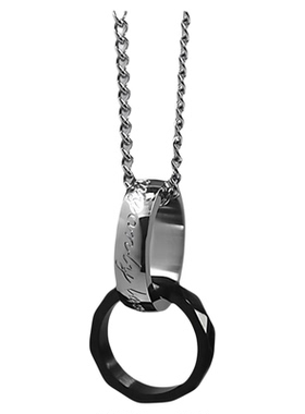 欧美男士项链韩版刻字吊坠