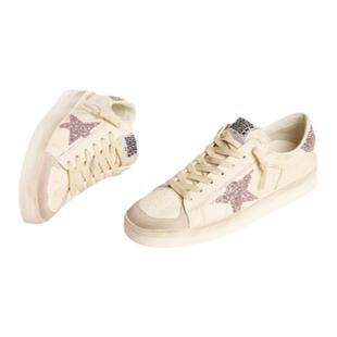 Golden Goose女鞋Stardan新款亮片白色脏脏鞋GGDB