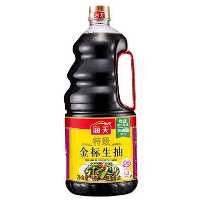 海天特级金标生抽1.9L家用酱油