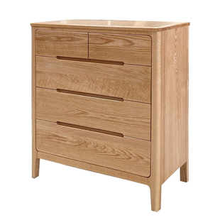 实木橡木五斗柜北欧五斗橱卧室小户型现代简约家具日式网红