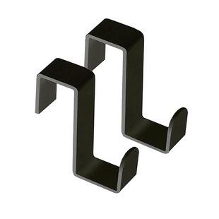 不锈钢s型挂钩橱柜门后无痕z型挂勾厨房浴室活动卡扣黑色挂衣钩