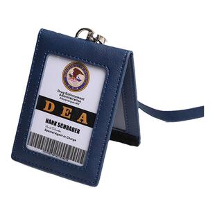 高档皮质工作牌卡套胸牌证件套学生饭卡交通门禁卡套挂绳定制Logo