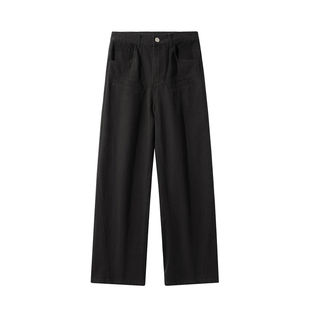 lemanism卡其色棕色裤子男春秋情侣款长裤直筒cleanfit工装休闲裤