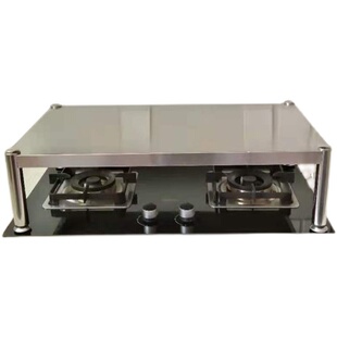 不锈钢电磁炉支架煤气灶台盖板厨房微波炉底座增高一层单层置物架