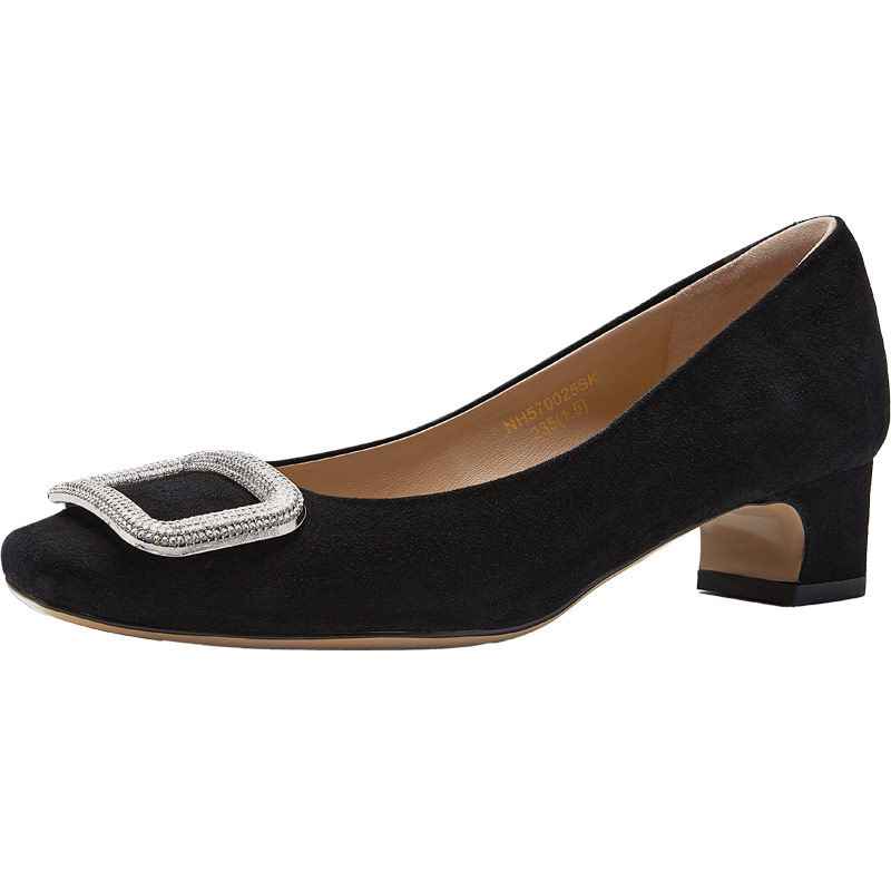 NineWest/玖熙绒面浅口单鞋女鞋