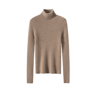 一线成衣100%纯山羊绒衫女高领毛衣打底衫纯色修身显瘦羊绒针织衫