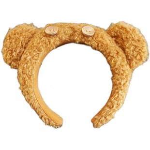 北京环球影城小熊头箍可爱tim毛绒发箍迪士尼游乐园拍照洗脸发饰