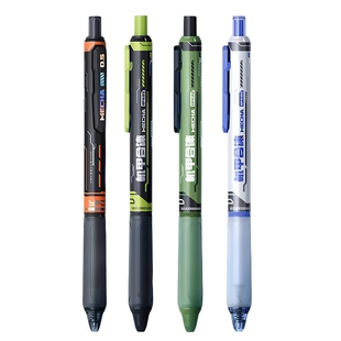 爱好机甲合体中性笔按动笔0.5st笔尖刷题笔左右锁芯速干顺滑黑色水笔小学生用初中生高颜值创意时空舱门黑笔