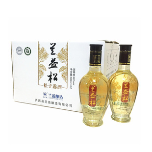 兰益松子酒松子露酒三年陈荞化香云南泸西特产清香型46度400ml*12
