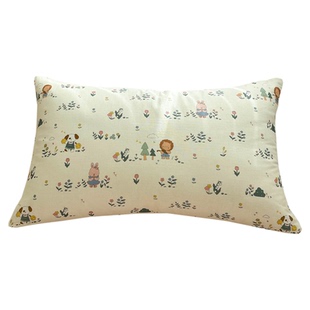 A类双层纱森林王国儿童枕头套单个30×50全棉纯棉枕套一对48×74