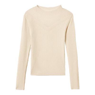 朗姿可机洗法式高级感显瘦短款毛衣2024年新款百搭打底毛针织衫