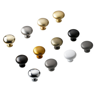 利德仕现代简约黑色金色柜门抽屉单孔拉手圆形柜子衣柜橱柜小把手