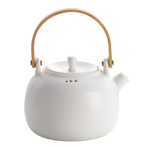 惠泽轩日式手工白泥壶烧水壶家用电陶炉煮茶器陶瓷功夫茶具泡茶壶
