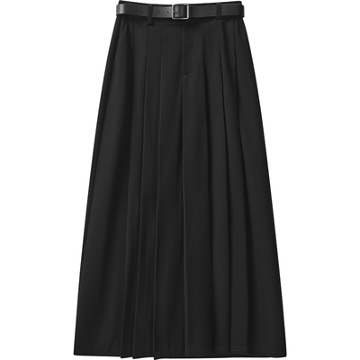 【播奥莱】播商场同款垂坠感百褶裙女秋新气质半身裙BDR3BD3305