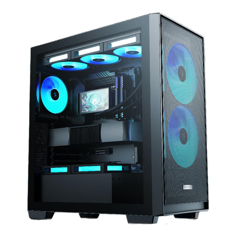 九州风神CG580MESH2F机箱预装2个16cm加厚散热风扇兼容176mm风冷