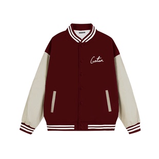 RONOUX国潮牌美式复古棒球服外套男女春秋薄款情侣宽松飞行员夹克