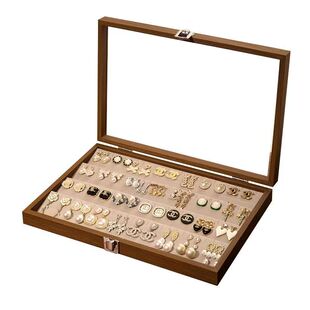 耳环耳饰专用饰品首饰收纳盒高档精致戒指耳钉项链大容量珠宝盒子