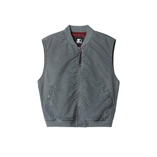 STARTER无袖马甲春秋新款运动休闲新雪丽棉保暖棉服女外套上衣