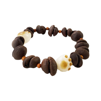 HAPPY炭烤猫爪咖啡豆手链