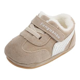 春季婴儿学步鞋软底一岁宝宝棉鞋加厚6到12个月婴儿鞋子秋冬款8